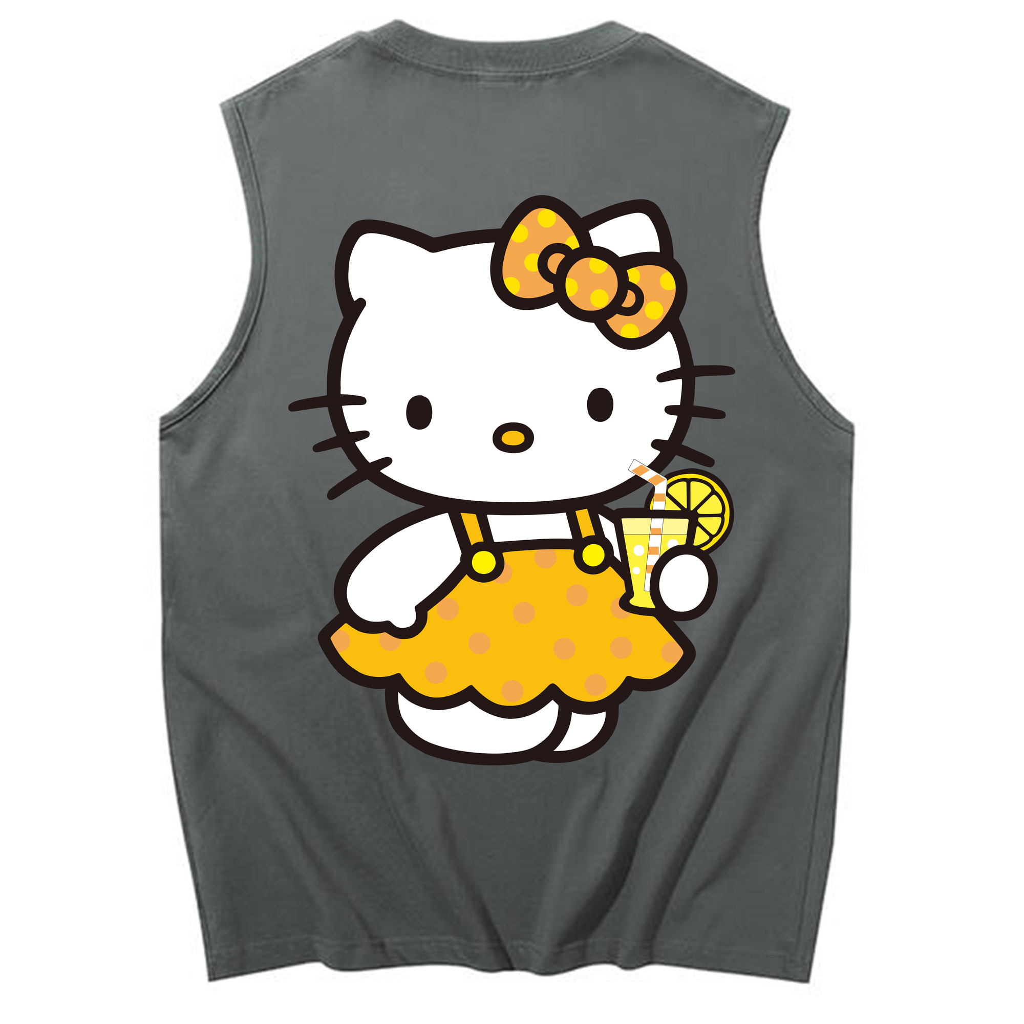 （画像用） Hello Kitty ハローキティ コットン100％タンクトップ（背面プリント）